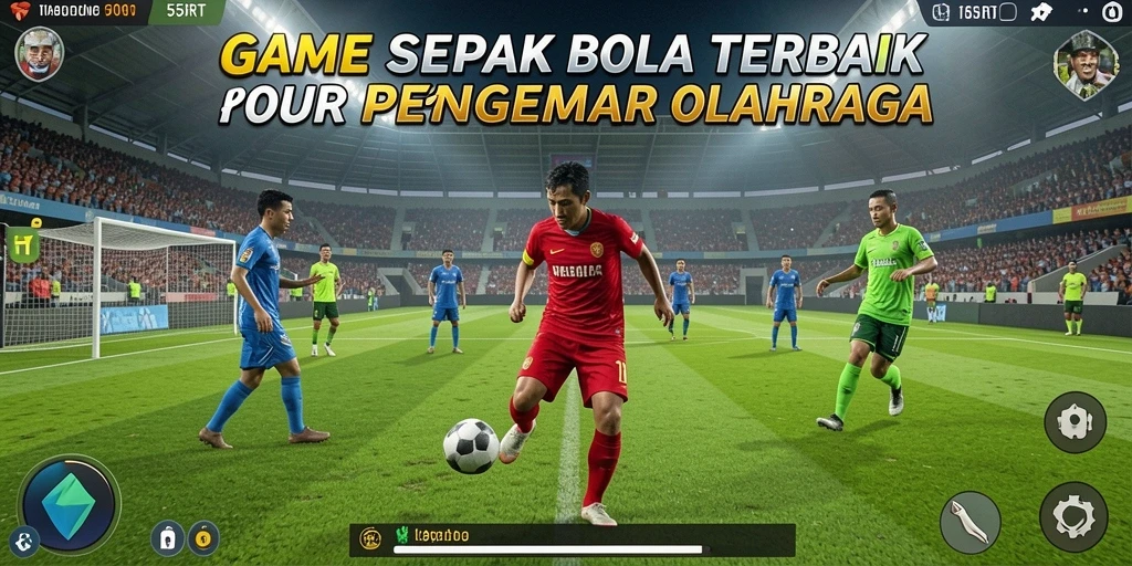 Gameplay seru sepak bola di 55RT dengan grafik menakjubkan.