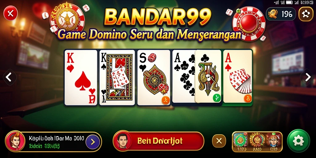 Screenshot gameplay BANDAR99 yang menampilkan keseruan bermain Domino.