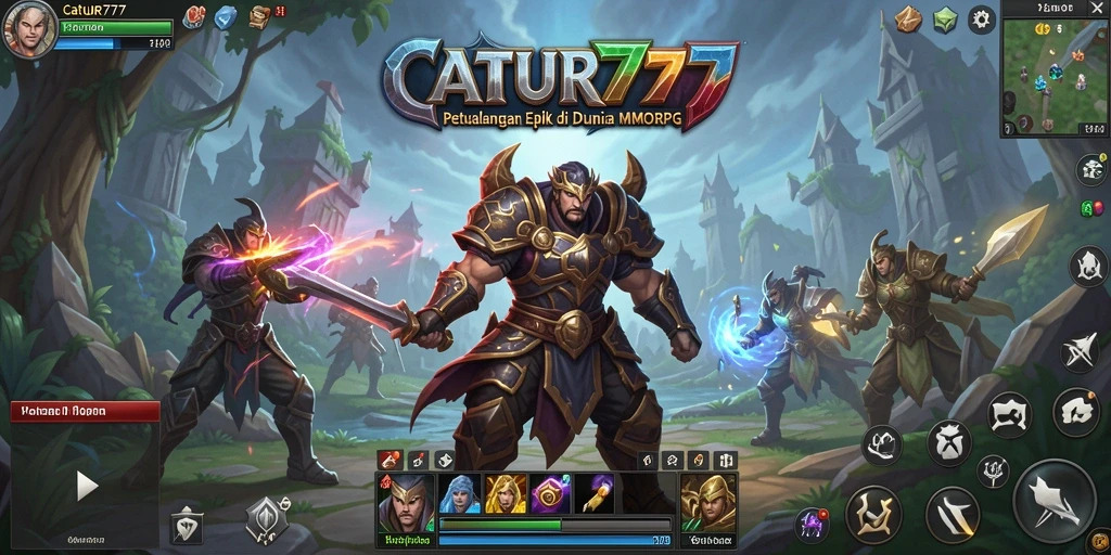 Screenshot utama <strong>CATUR777</strong> menampilkan aksi seru dalam dunia MMORPG.