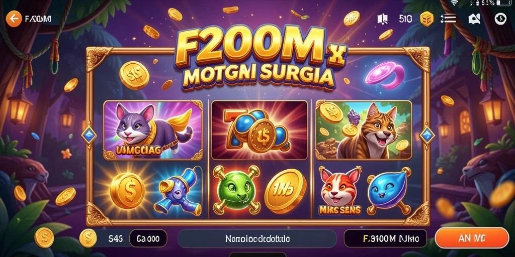 Tampilan gameplay menarik dari F200M di mesin Slot.