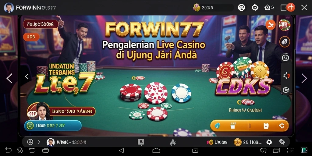 Tampilan menarik dari gameplay Live Casino yang mendebarkan.