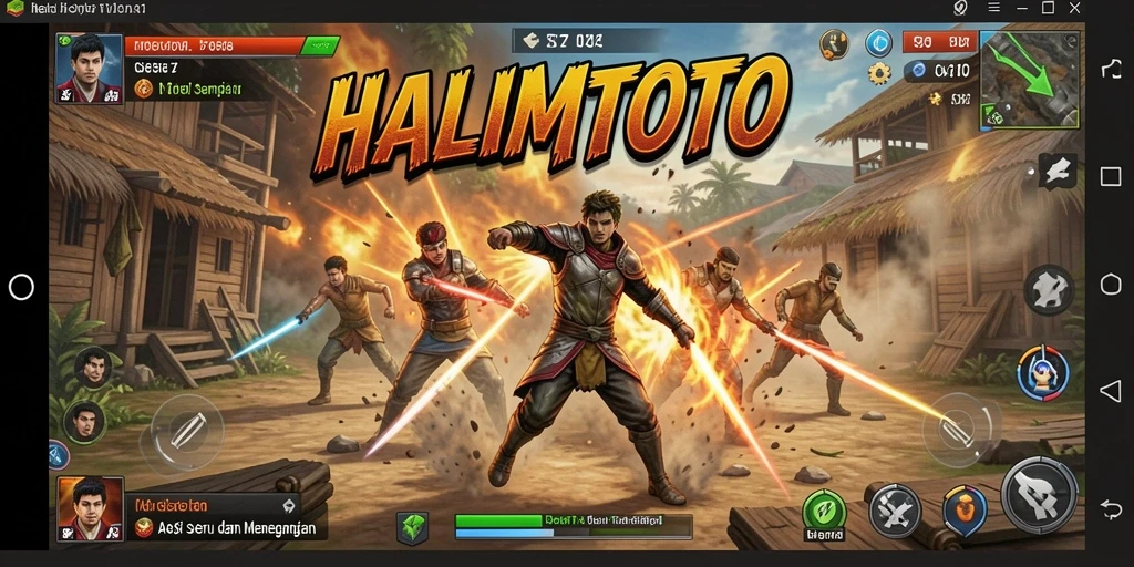 Tampilan gameplay seru HALIMTOTO dengan aksi memukau.