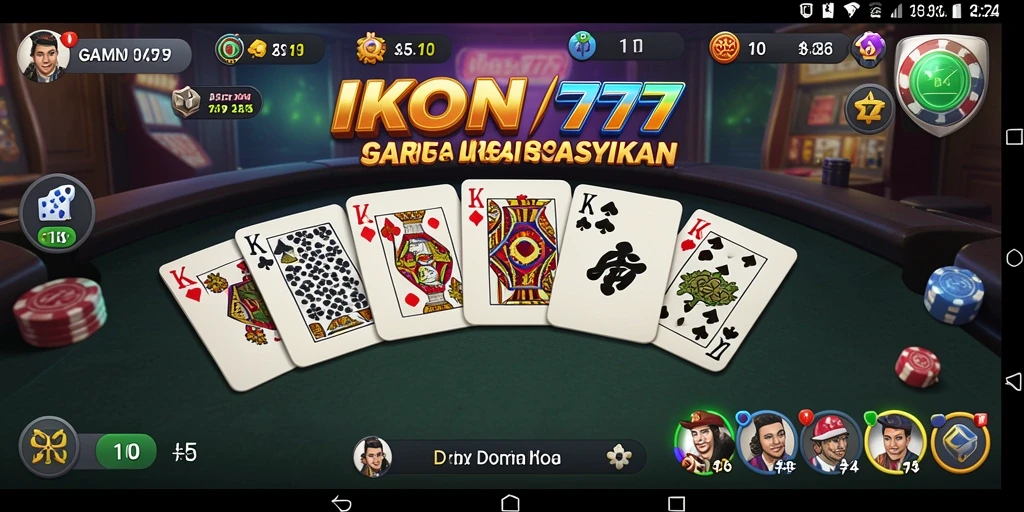 Tampilan menarik dari gameplay Domino di IKON777.