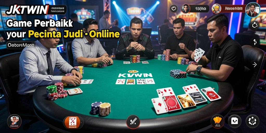 Tampilan antarmuka JKTWIN saat bermain Poker yang menarik dan interaktif.
