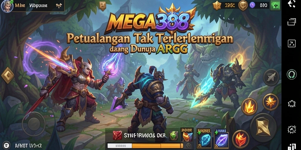 Tangkapan layar MEGA388 menampilkan aksi seru dalam permainan ARPG.