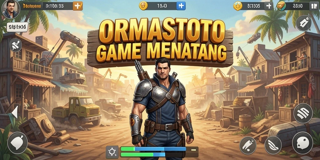 Tampilan gameplay ORMASTOTO dengan elemen Tycoon yang menarik.
