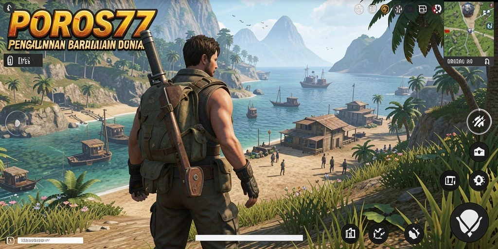 Screenshot gameplay POROS77 menampilkan petualangan seru di dunia Open World.