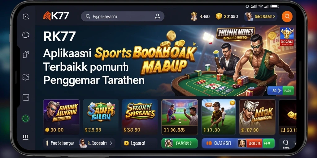 Tampilan gameplay RK77 yang seru dan interaktif dalam taruhan olahraga.