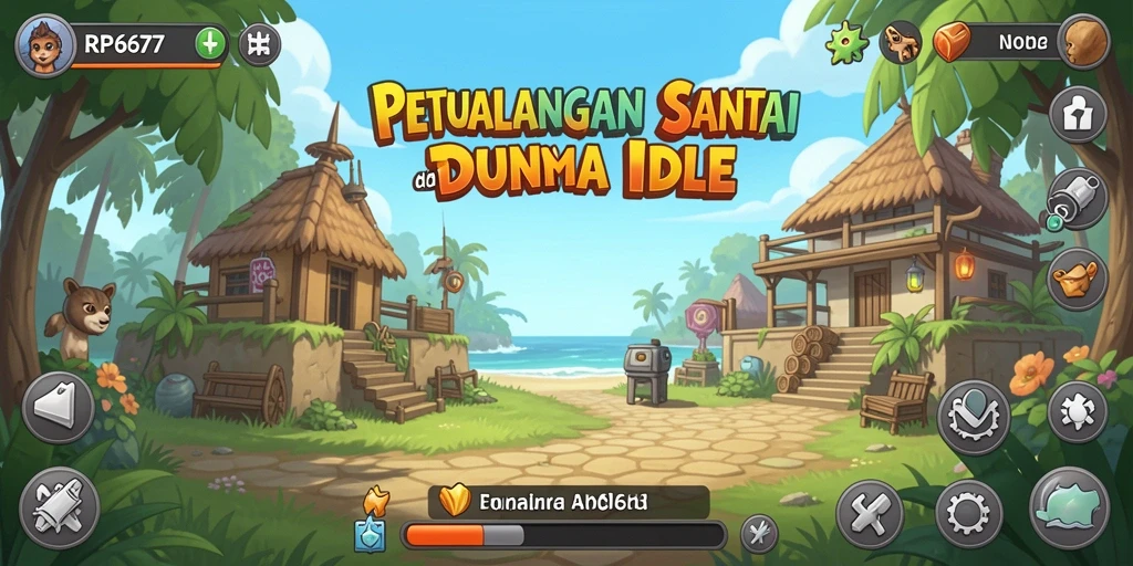 Screenshot gameplay RP6677 dengan karakter dalam mode idle.
