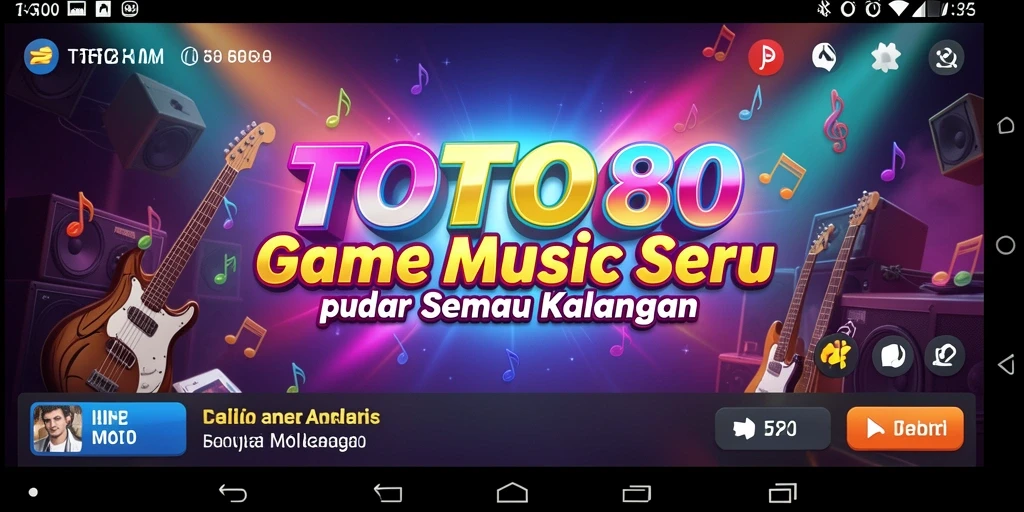 Tampilan gameplay TOTO80 yang menarik dan interaktif dengan musik.