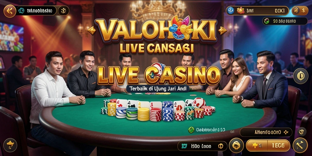 Tampilan gameplay Live Casino yang menarik di VALOHOKI.